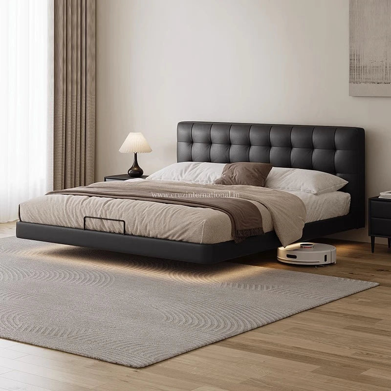 Double bed with cushion best sale