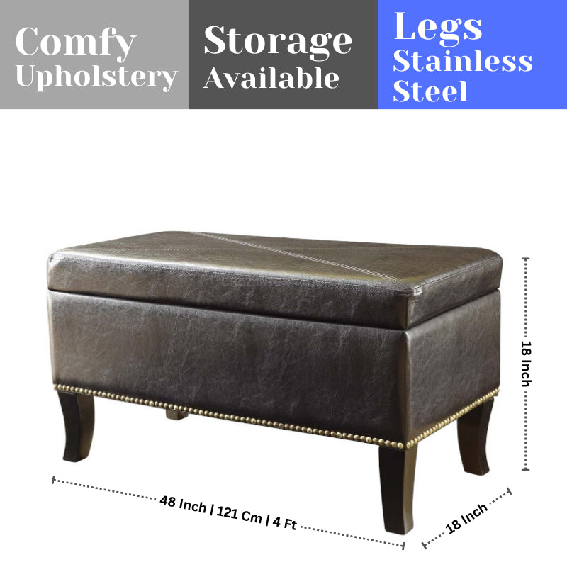 Ottoman Bench with Deep Storage - Declutter Your Home with Ease