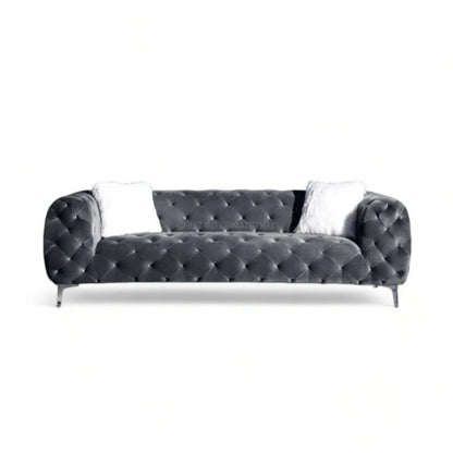 Modern Button Tufted Design Cute Look 3+1 Seater Fabric Sofa Set for Your Living Room