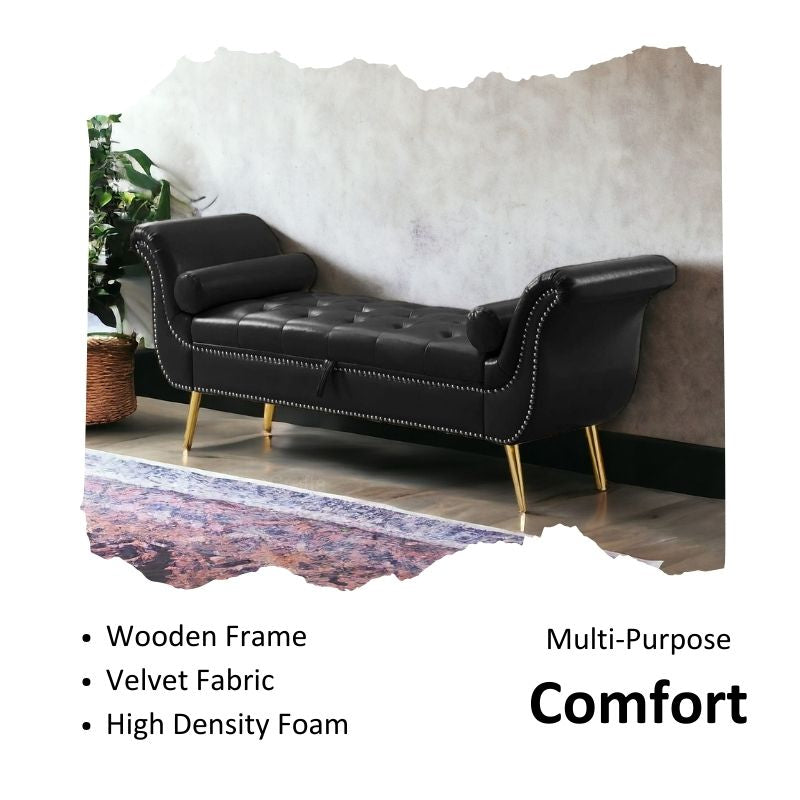 Velvet Button Tufted 3-Seater Sofa | Couch | Settee | Diwan | Premium Velvet Upholstery for Living Room