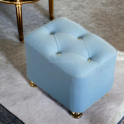 Modern Look Cute Fabric Ottoman Footrest for Living Room Office Bedroom