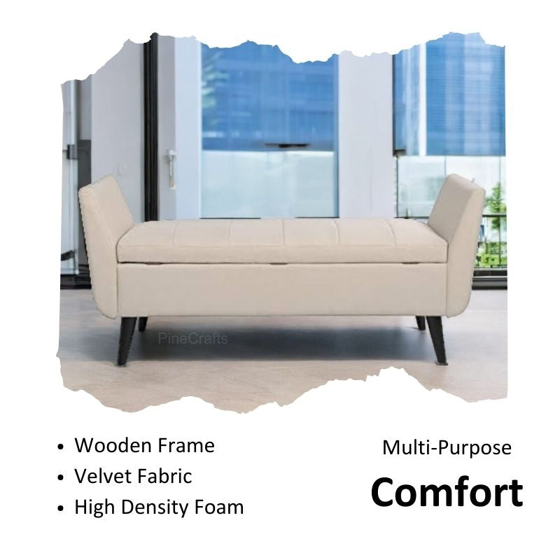 Velvet Sofa with Glossy Stainless Steel Legs | Solid Wood & Foam Comfort