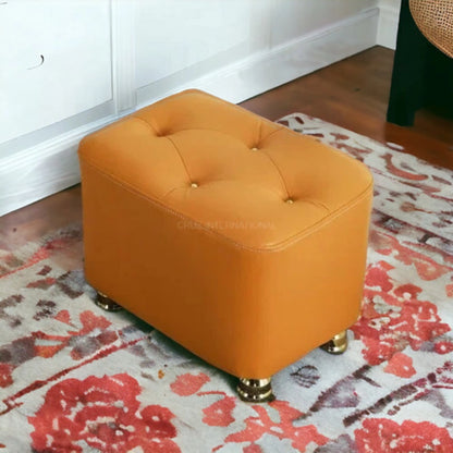 Modern Look Cute Fabric Ottoman Footrest for Living Room Office Bedroom