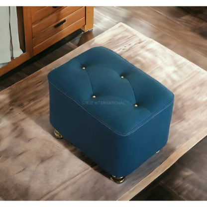 Modern Look Cute Fabric Ottoman Footrest for Living Room Office Bedroom