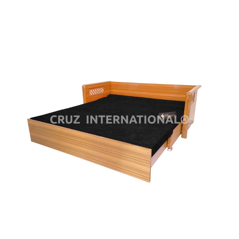 Evergreen Palmira Sofa Cum Bed Plywood & Teakwood CRUZ INTERNATIONAL