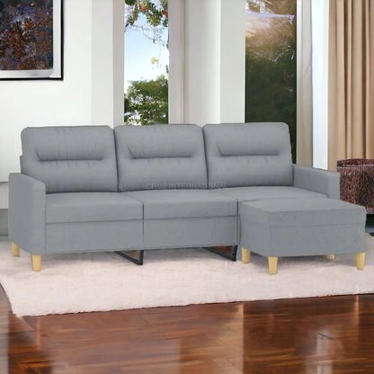 Classic 3 Seater L Shape Fabric Sofa for Your Living Room Office