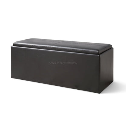 Contemporary Storage Ottoman Bench - Enhance Your Room's Ambiance