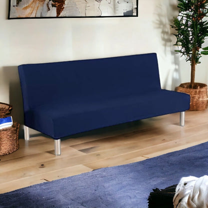 Premium Cool Fabric 3 Seater Sofa for Your Bedroom, Office etc (Vintage Blue)