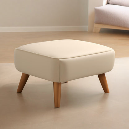 PineCrafts Square Shape Puffy Ottoman (Beige)