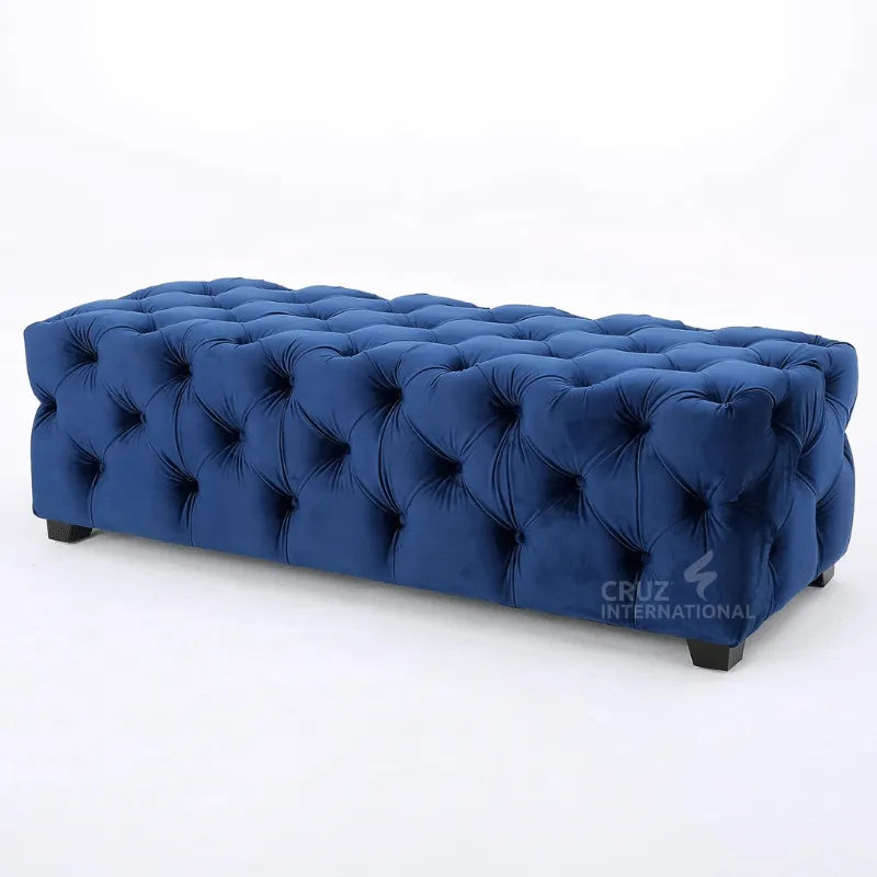 Modern Luis Ottoman & Stool CRUZ INTERNATIONAL