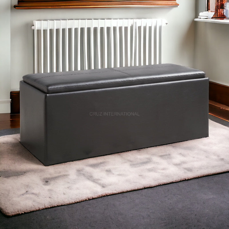 Contemporary Storage Ottoman Bench - Enhance Your Room's Ambiance