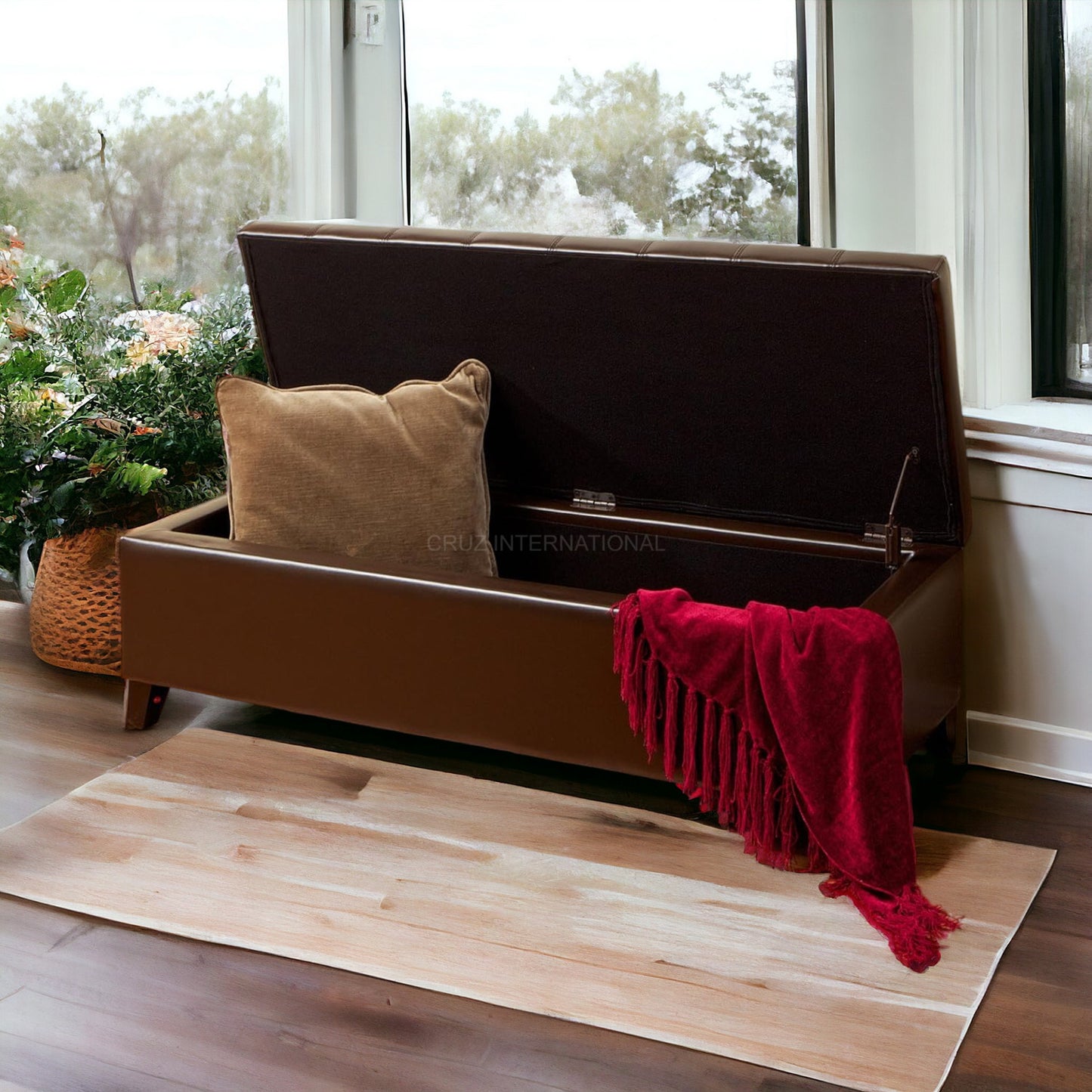 Ottoman Bench with Foldable Storage Cubes - Flexible and Functional Design