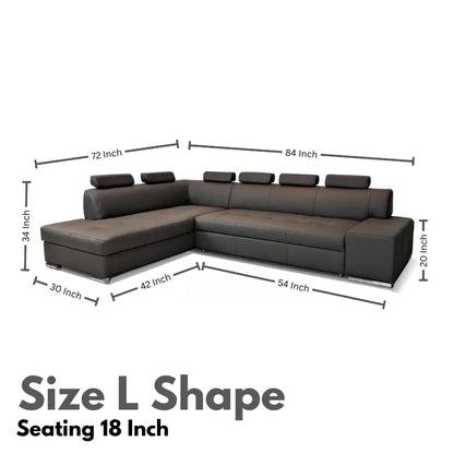 Luxurious Upholstered L Shape Sofa