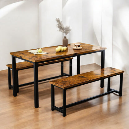 Modern Dining Table with Bench