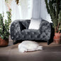 Modern Button Tufted Design Cute Look 3+1 Seater Fabric Sofa Set for Your Living Room