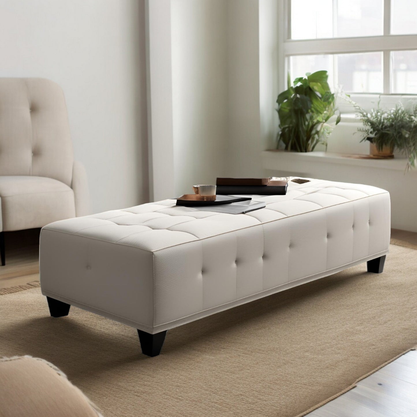 Upholstered Wooden Bench with Storage