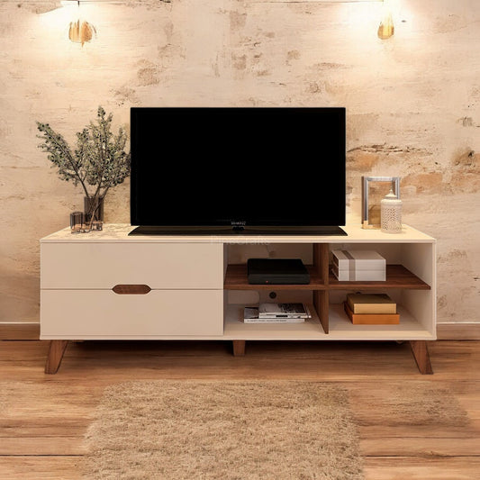 Sleek Wooden TV Stand Table