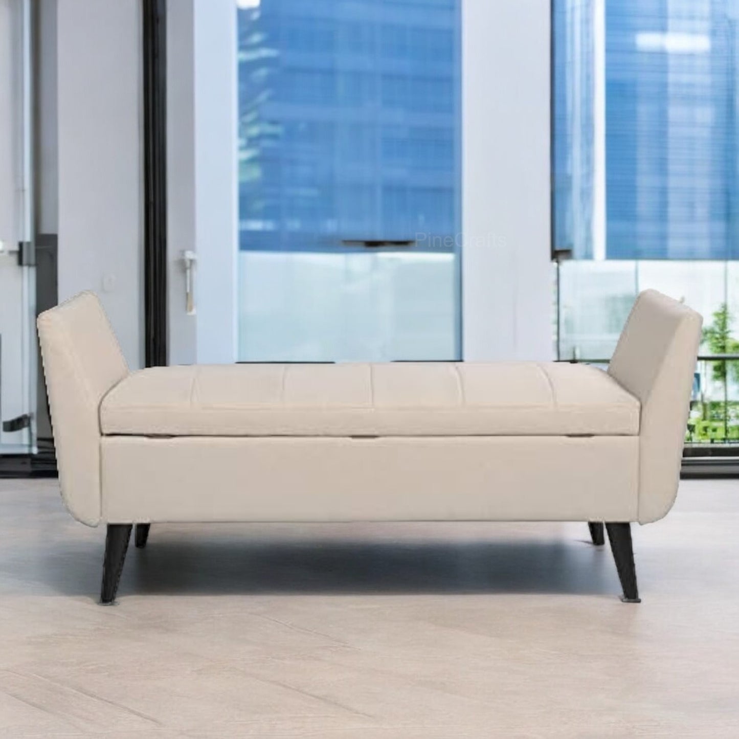 Velvet Sofa with Glossy Stainless Steel Legs | Solid Wood & Foam Comfort