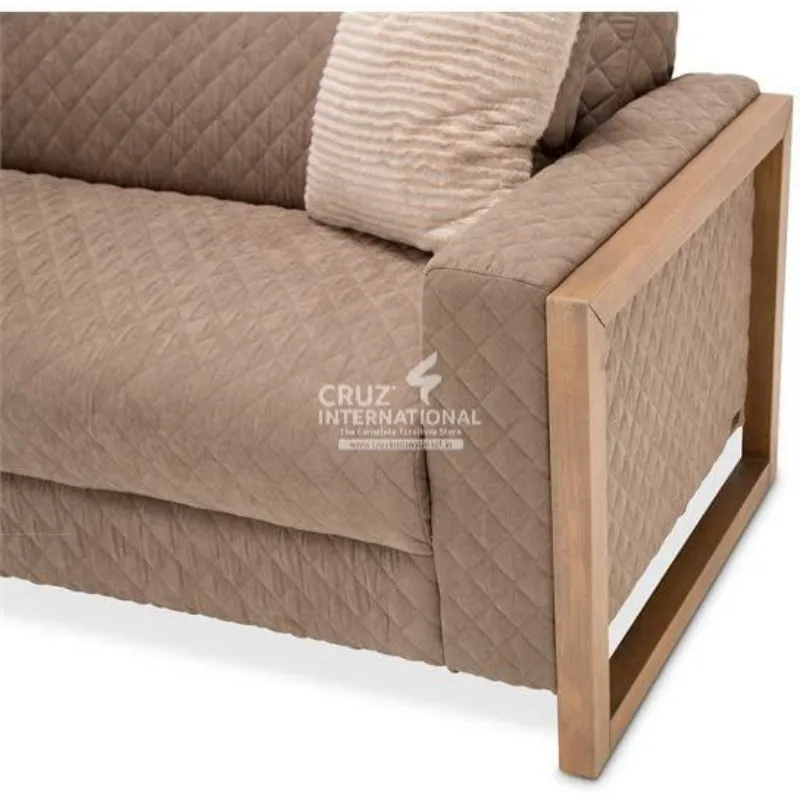 Modern Brown 3 Seaters Sofa CRUZ INTERNATIONAL