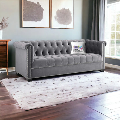 Royal Fabric 3 Seater Sofa Couch for Your Living Room, Office (Grey)