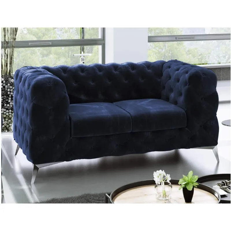 Button Tufted Chester Sofa Set: 3+2+1