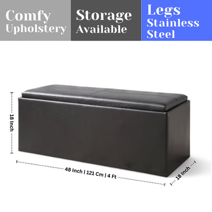 Contemporary Storage Ottoman Bench - Enhance Your Room's Ambiance