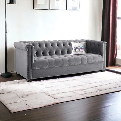 Royal Fabric 3 Seater Sofa Couch for Your Living Room, Office (Grey)