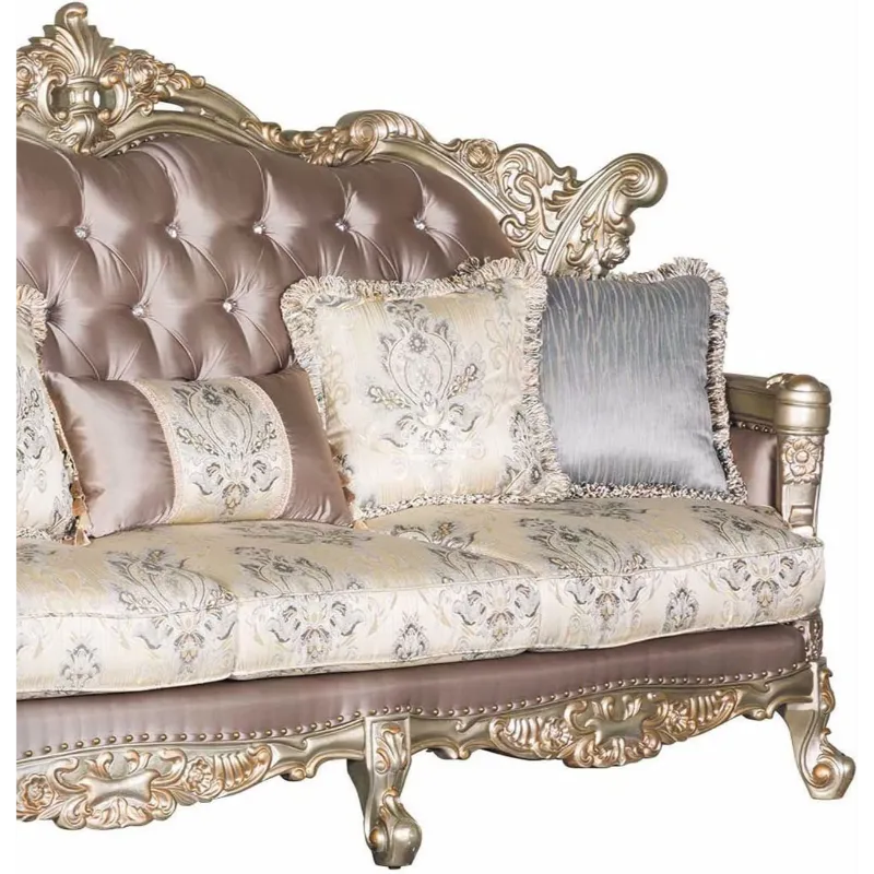 Royal Golden Carved Sofa 3 Seaters CRUZ INTERNATIONAL