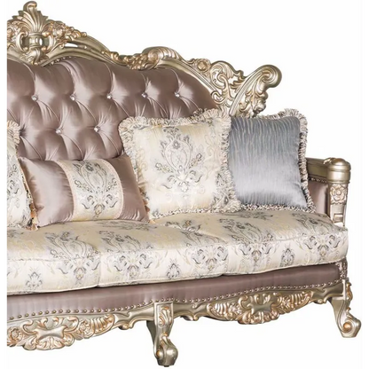 Royal Golden Carved Sofa 3 Seaters CRUZ INTERNATIONAL