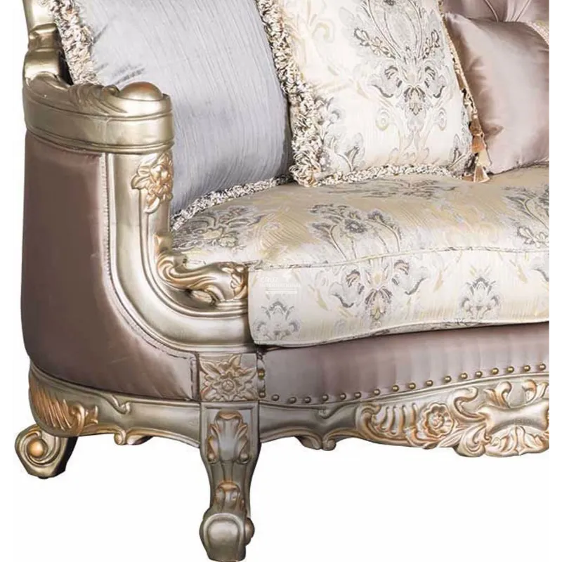 Royal Golden Carved Sofa 3 Seaters CRUZ INTERNATIONAL