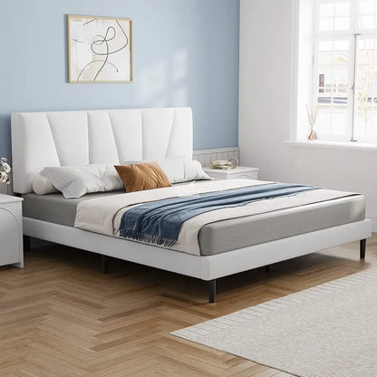 Modern Cream Cushion Bed CRUZ INTERNATIONAL