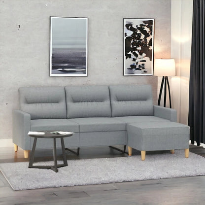 Classic 3 Seater L Shape Fabric Sofa for Your Living Room Office