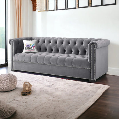 Royal Fabric 3 Seater Sofa Couch for Your Living Room, Office (Grey)