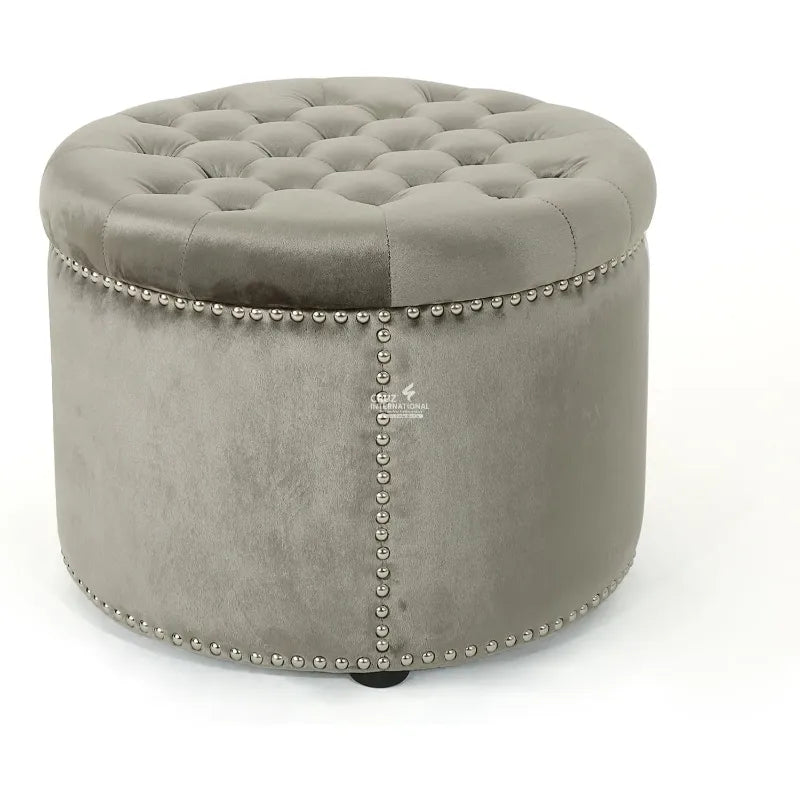 Solid Bliss Circle Pouf CRUZ INTERNATIONAL