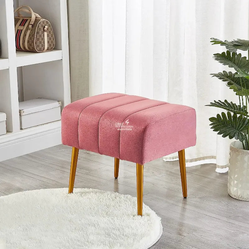 Velvet Whisper Footstool CRUZ INTERNATIONAL