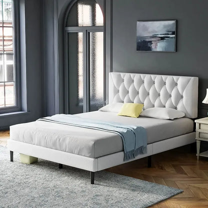 Modern Cream Cushion Bed CRUZ INTERNATIONAL CRUZ INTERNATIONAL Furniture Store