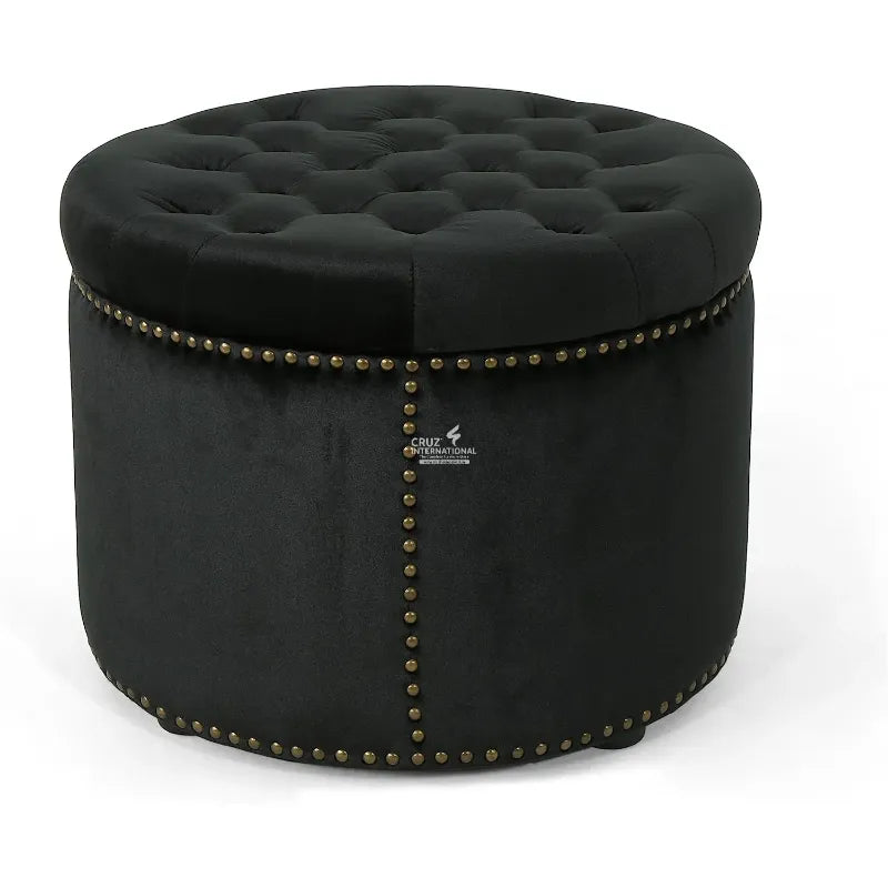 Solid Bliss Circle Pouf CRUZ INTERNATIONAL