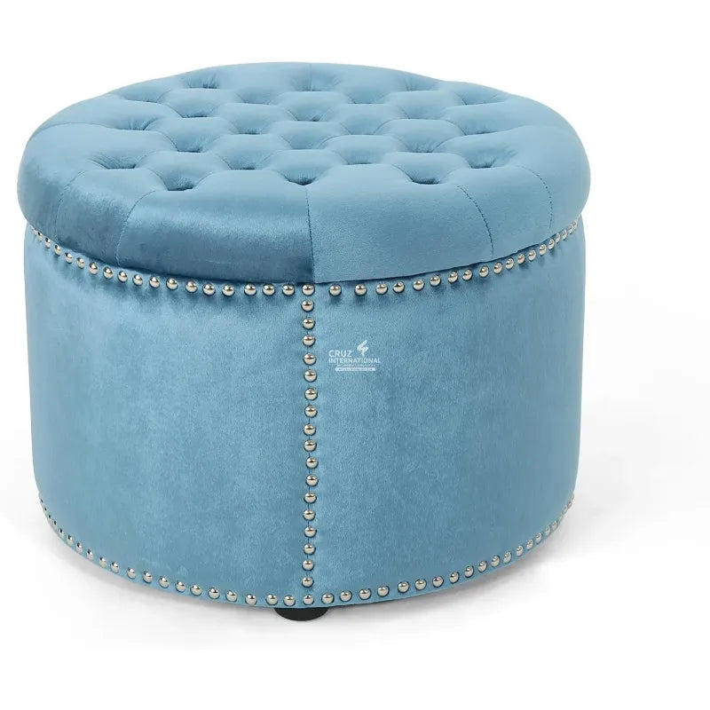 Solid Bliss Circle Pouf CRUZ INTERNATIONAL