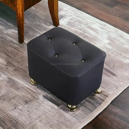 Modern Look Cute Fabric Ottoman Footrest for Living Room Office Bedroom