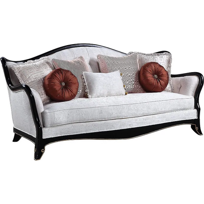 Royal Black Carving Teakwood Sofa (6 Seater with Table) CRUZ INTERNATIONAL