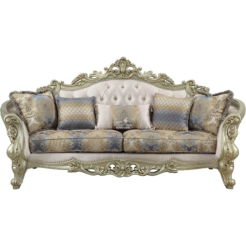 Royal Carving Sofa (6 Seater with Table) CRUZ INTERNATIONAL