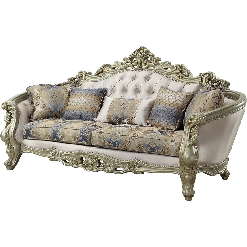 Royal Carving Sofa (6 Seater with Table) CRUZ INTERNATIONAL