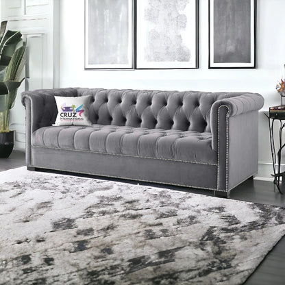 Royal Fabric 3 Seater Sofa Couch for Your Living Room, Office (Grey)