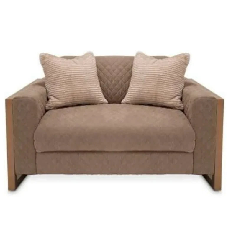 Modern Brown 3 Seaters Sofa Set