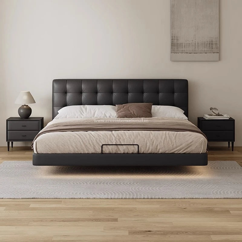 Modern Cushion Bed - Black & White