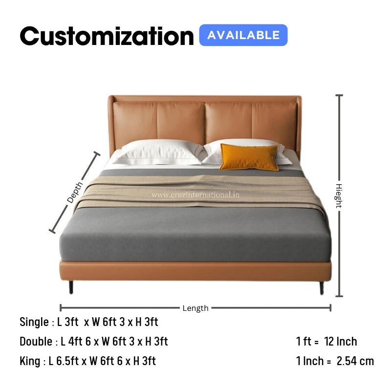 Modern Cushion Bed Premium Fabric