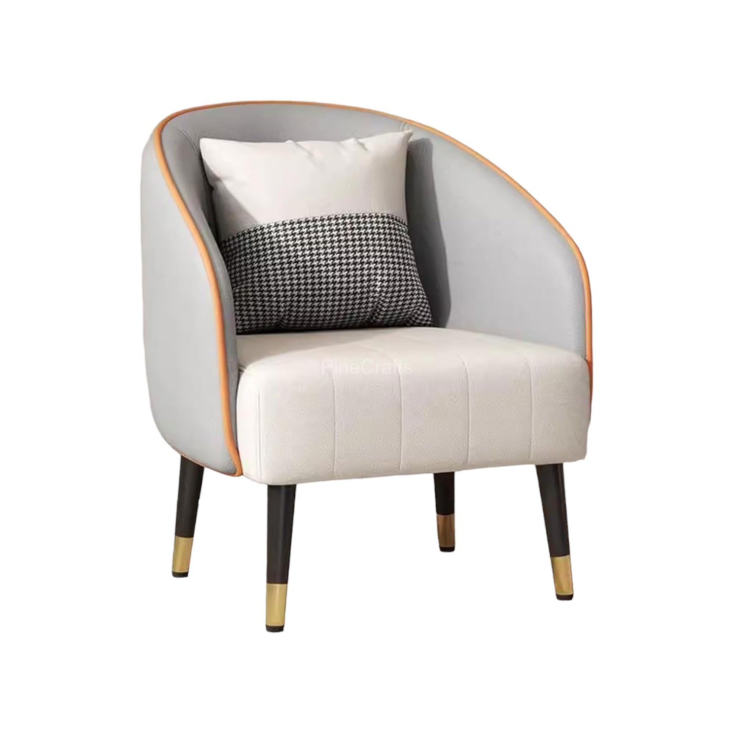 Stylish Wingback Fabric Armchair