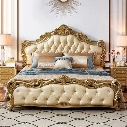 Maharaja Carving Cushion Bed