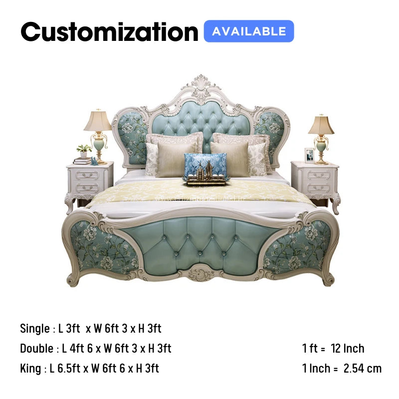 Maharaja Beautiful Carving Cushion Bed