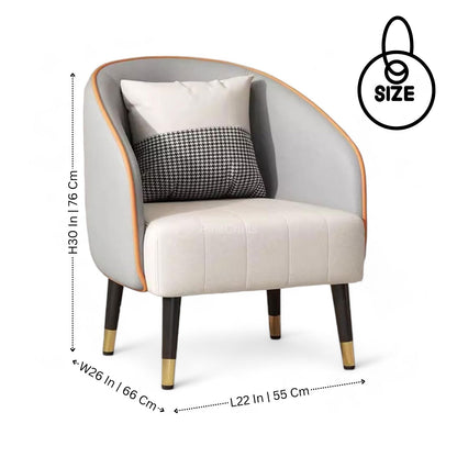 Stylish Wingback Fabric Armchair